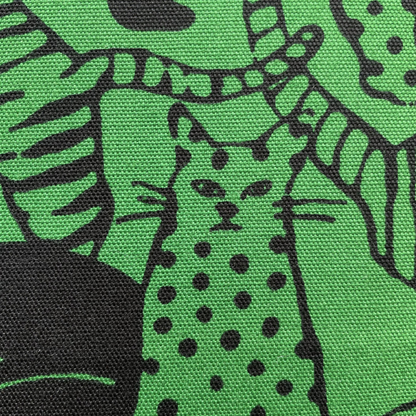 【文庫】クールな猫のブックカバー（グリーン） 4枚目の画像