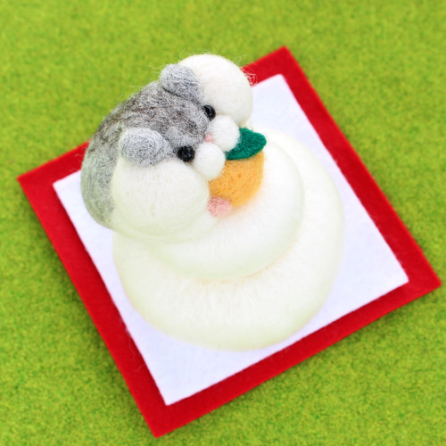 鏡餅！ハムスター【ジャンガリアン/お正月】 羊毛フェルト Yuto 通販