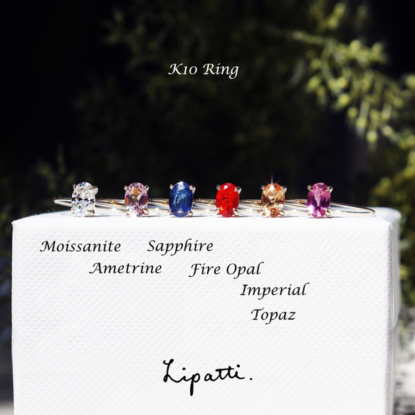 K18 Ring with fire opal 第5張的照片