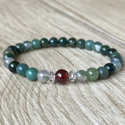 ストレスを緩和し努力を実らせる/オレンジガーネット・モスアゲート