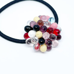 【popular】glass beads hair gom*multicolored 1枚目の画像