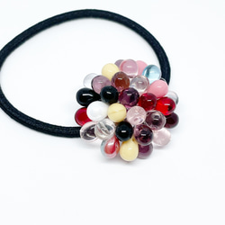 【popular】glass beads hair gom*multicolored 2枚目の画像