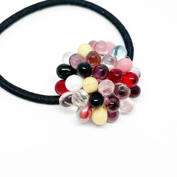 【popular】glass beads hair gom*multicolored 5枚目の画像