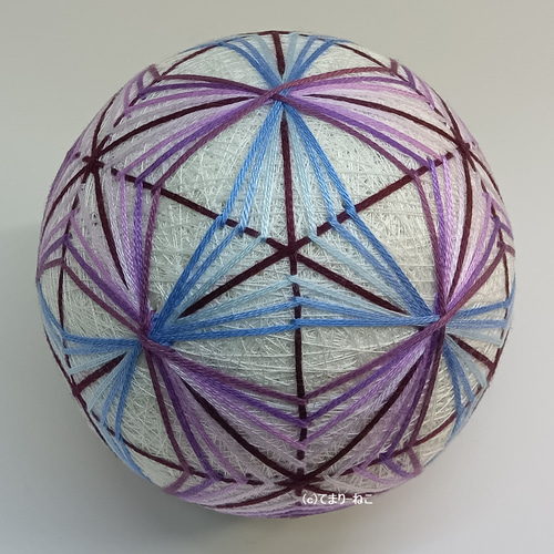 手毬 手鞠 てまりハンドメイド 刺繍がく紫陽花 No.181 手毬 手鞠