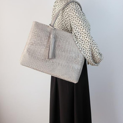 【ファスナーver 】A4サイズトートbag(L）☆彡受注商品・お色違いやカスタム可能です・オプション豊富 14枚目の画像