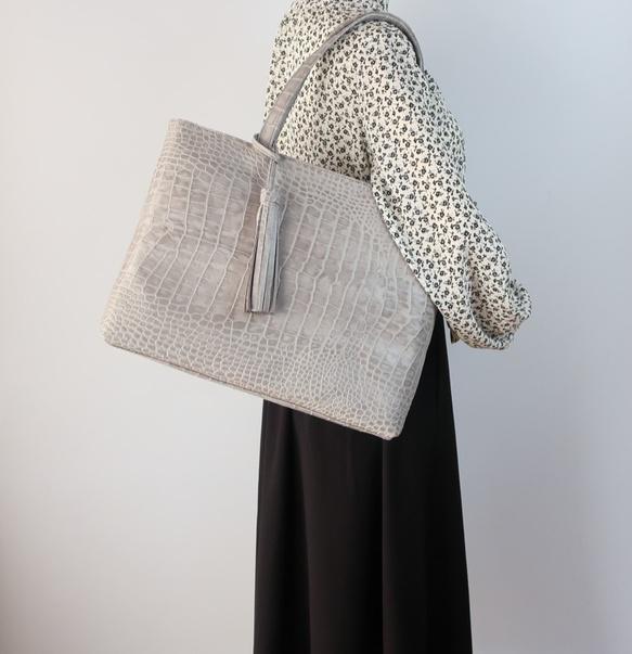 【ファスナーver 】A4サイズトートbag(L）☆彡受注商品・お色違いやカスタム可能です・オプション豊富 14枚目の画像