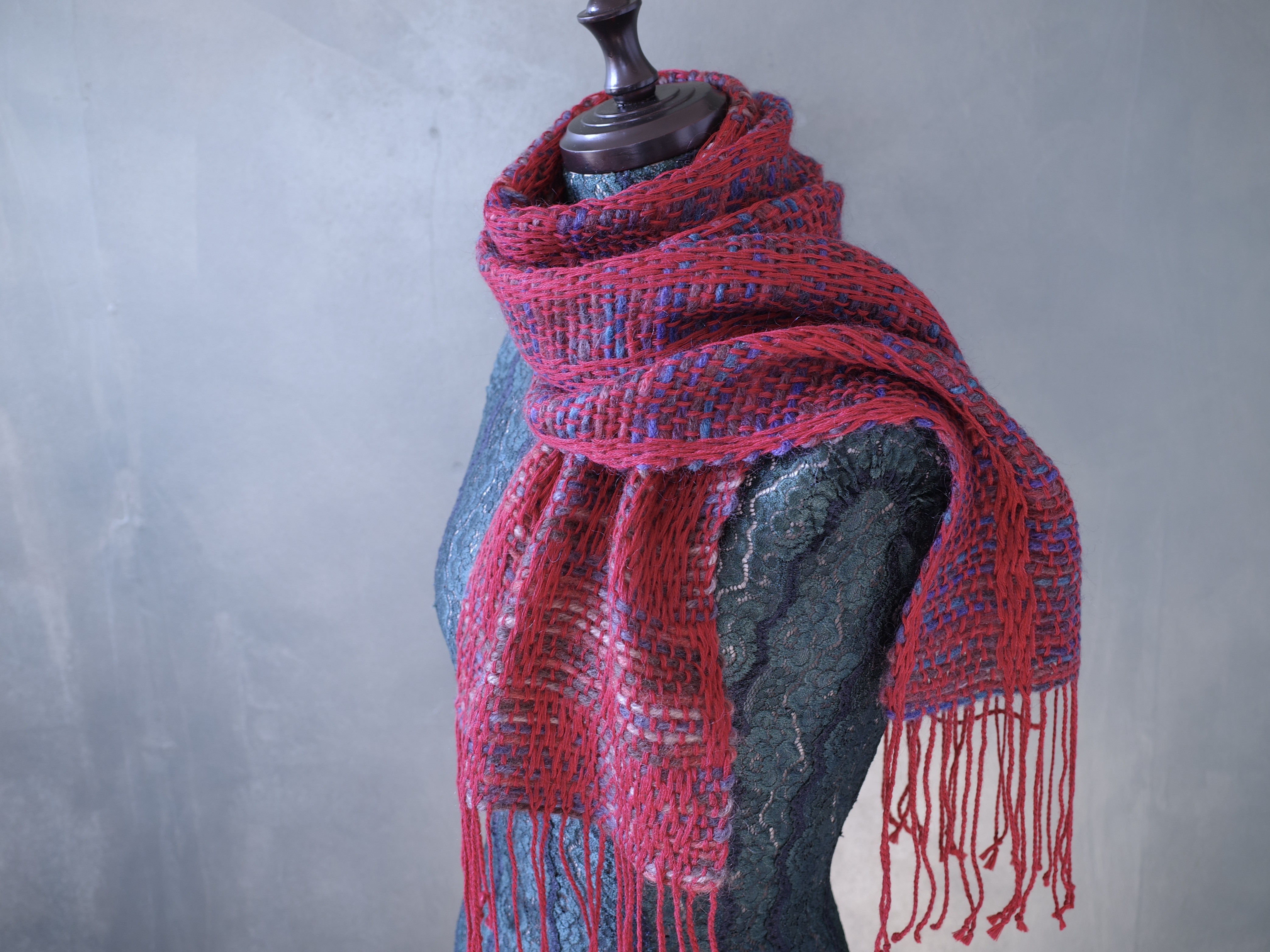 手織り 昼夜サテン織  Handwoven　一点物 AMMM1533