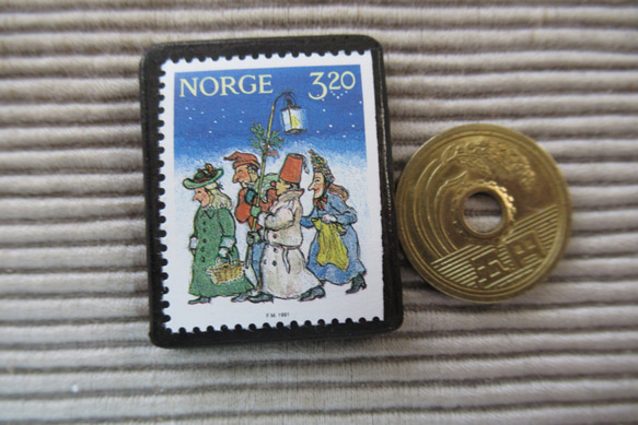 挪威聖誕郵票1859年胸針 第3張的照片