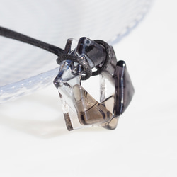 金平糖ガラス『こんぺいとう【モノクロ】』ネックレス【紐の色、長さ選べます】【受注制作】≪送料無料≫ 6枚目の画像