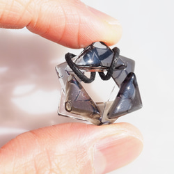 金平糖ガラス『こんぺいとう【モノクロ】』ネックレス【紐の色、長さ選べます】【受注制作】≪送料無料≫ 3枚目の画像