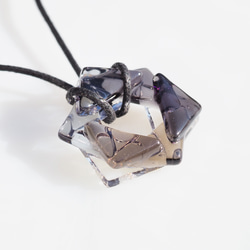 金平糖ガラス『こんぺいとう【モノクロ】』ネックレス【紐の色、長さ選べます】【受注制作】≪送料無料≫ 5枚目の画像