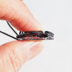 金平糖ガラス『こんぺいとう【モノクロ】』ネックレス【紐の色、長さ選べます】【受注制作】≪送料無料≫ 4枚目の画像