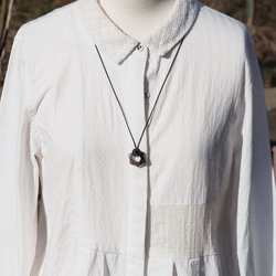 金平糖ガラス『こんぺいとう【モノクロ】』ネックレス【紐の色、長さ選べます】【受注制作】≪送料無料≫ 8枚目の画像