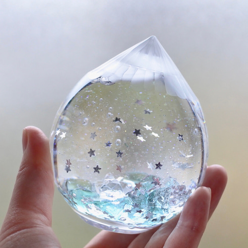 再販・受注制作]スノードーム Starry sky 緑 その他インテリア雑貨