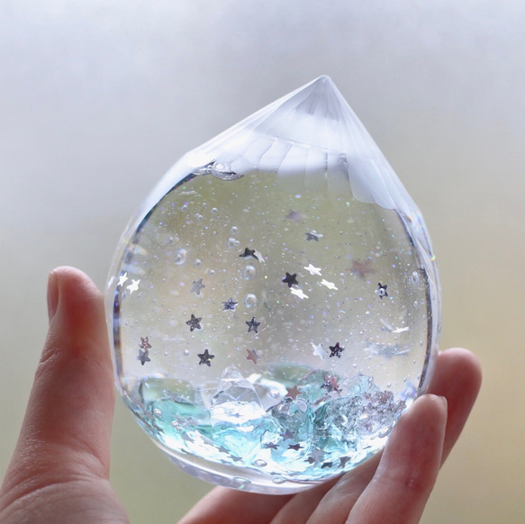 [再販・受注制作]スノードーム Starry sky 緑 1枚目の画像