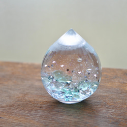 [再販・受注制作]スノードーム Starry sky 緑 2枚目の画像