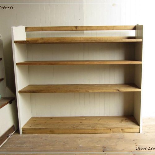 サイズ、デザインオーダー可！○4段ローラック○無垢材シャビー