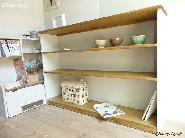 ※送料がかなり安くなりました！サイズオーダー可！●超ワイドデザインラック●シャビーホワイト●受注製作 15,444円