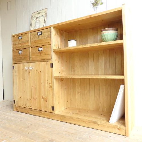 サイズ、デザインオーダー可！4扉1引き出しキャビネットナチュラルブラウン受注製作 サイズ、デザインオーダー可！4扉1引き出しキャビネット