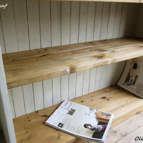 サイズオーダー可！カップボードW88飾り棚 段差キャビネット