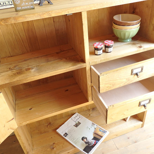 サイズ、デザインオーダー可！○2扉4段キャビネット○ナチュラル