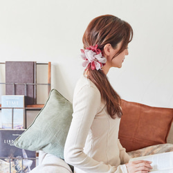 美酒～彩色花漾編織髮圈 / 髮飾 / 細髮圈 / hair accessories / scrunchies 第2張的照片