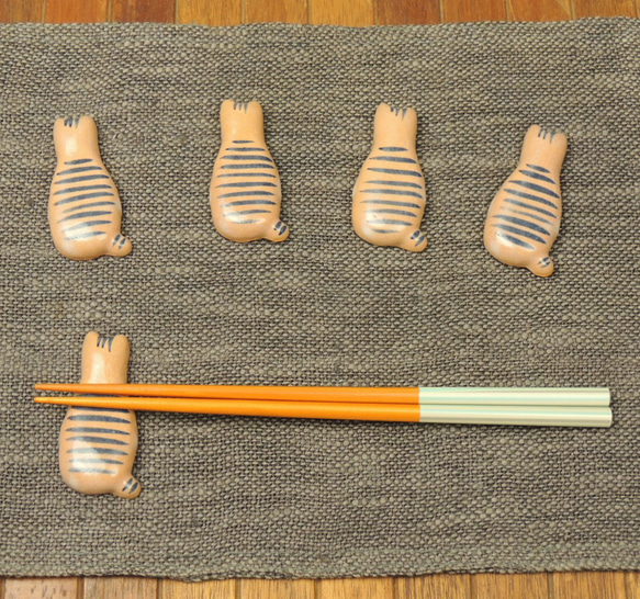 筷架（條紋貓）5件套 第2張的照片