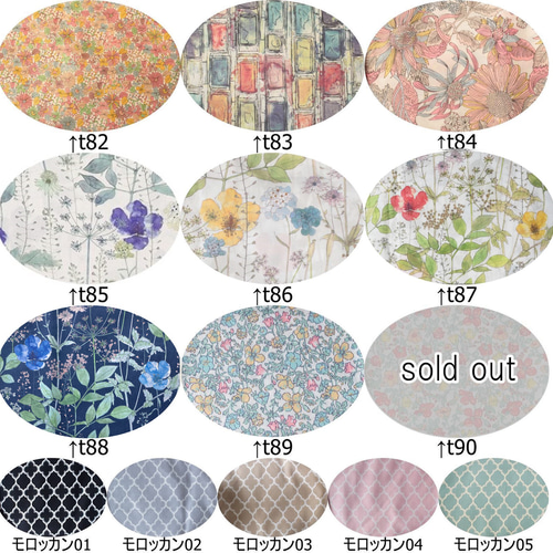 購入厳禁※90種類1/2ページ商品番号005以上用柄一覧表、在庫確認用  