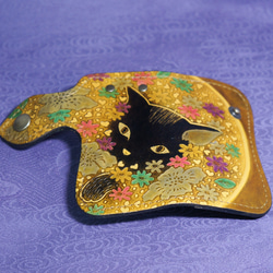 猫のデザイン レザークラフト 1品物コラージュ。フリーノート