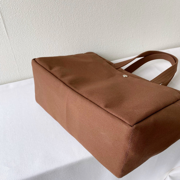 【15種顏色可選】「Box Tote」通勤尺寸/倉敷帆布8號【客製化】 第4張的照片
