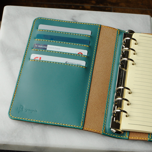 ピタッと開くシステム手帳 【バイブルサイズA】 手帳カバー アトリエ