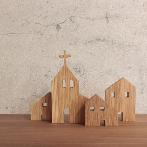 ミニチュア ハウス｜全4種類 木のお家 おしゃれ おうち 教会 北欧
