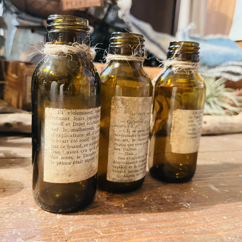 再販》アンティーク風リメイク瓶☆3本セット No.2889 その他インテリア