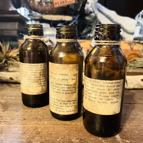 再販》アンティーク風リメイク瓶☆3本セット No.2889 その他インテリア