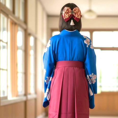 送料無料】卒業式 袴 髪飾り リボン 赤 レトロ 大正ロマン 乙女の