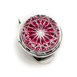 東京切子ゴルフマーカー　菊  ライト金赤 5枚目の画像