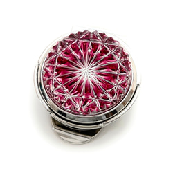 東京切子ゴルフマーカー　菊  ライト金赤 4枚目の画像