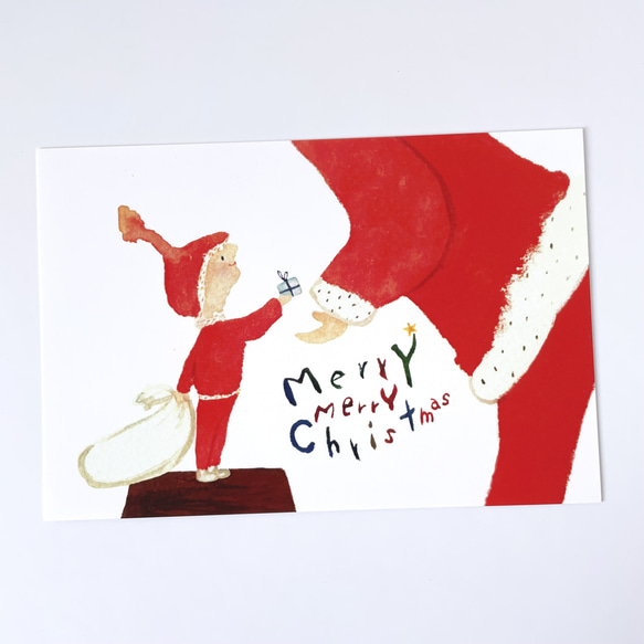 ちびサンタ３枚クリスマスカード 4枚目の画像