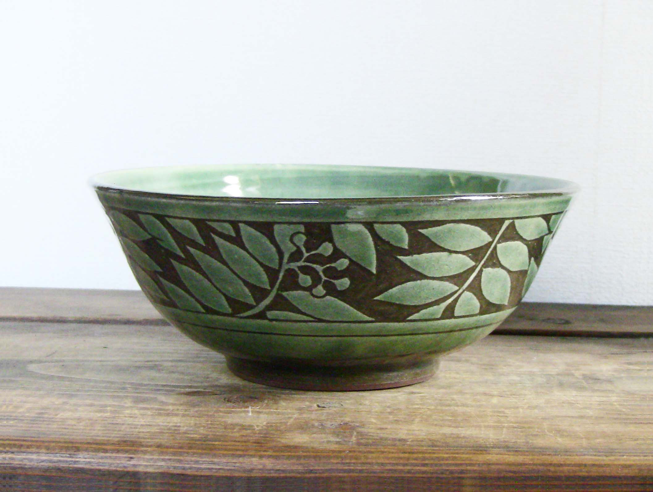 ななかまど掻き落とし鉢（織部）／オーダー可