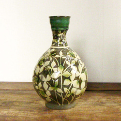 尾張七宝 3寸玉形 四君子赤透け花瓶 一輪挿し・花瓶・花器 三代目加藤