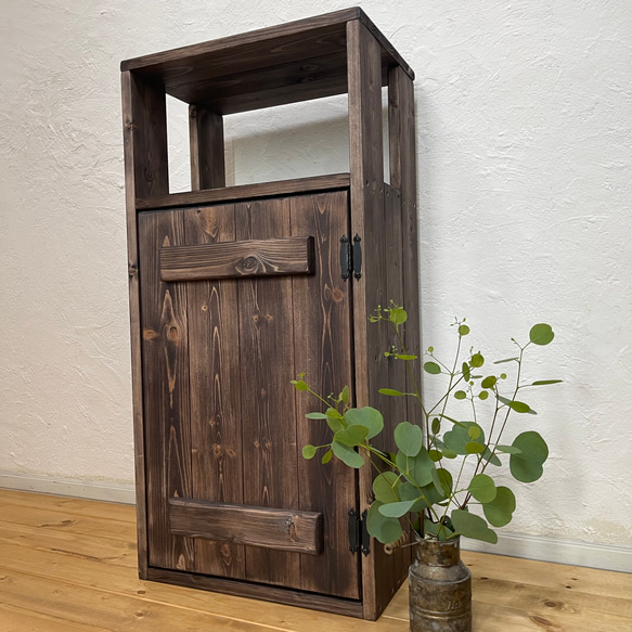 コンセントの前に置くキャビネット*ｈ82ｗ40.2ｄ26.7　ルーター収納/電話台/FAX台/A4サイズ収納 木材 MY1531480619(11687円)