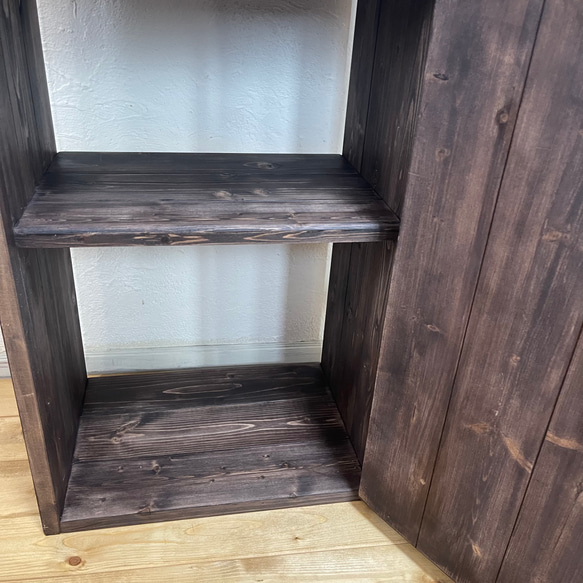 コンセントの前に置くキャビネット*ｈ82ｗ40.2ｄ26.7　ルーター収納/電話台/FAX台/A4サイズ収納 木材 MY1531480619(11687円)