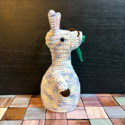 消臭スプレーボトルカバー♬ウサギ ブルーマーブル（ファブリーズ