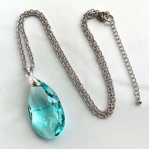 【美品】Swarovski スワロフスキー ネックレス エメラルドグリーン レア！エメラルドAB｜上品サイズ スワロフスキー シンプル