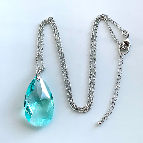新品Swarovski ブルークリアカラーネックレス8万 swaro93_3.jpg