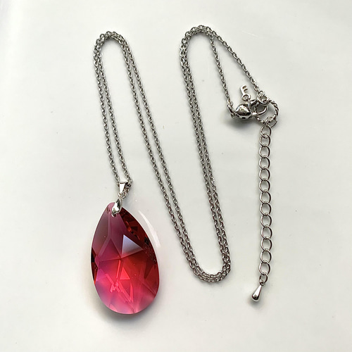ネックレス | シルバー & ゴールドトーン プレート | スワロフスキー