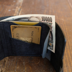 手のひらサイズの三つ折り財布 / MitsuOri Wallet *BLACK 5枚目の画像