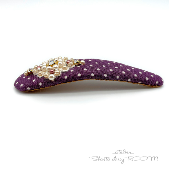 Crystal Bijou & Pearl Beads*长扣式发夹*Big Size*VIOLETⅡ 第7張的照片