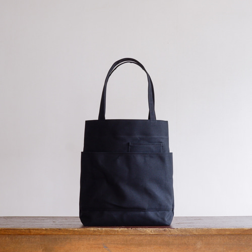 ダブルポケットトート 黒 / 8号帆布 トートバッグ aoya bags 通販