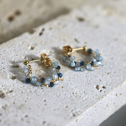 耳環 海藍寶 水晶 - 拼積木 - 第4張的照片